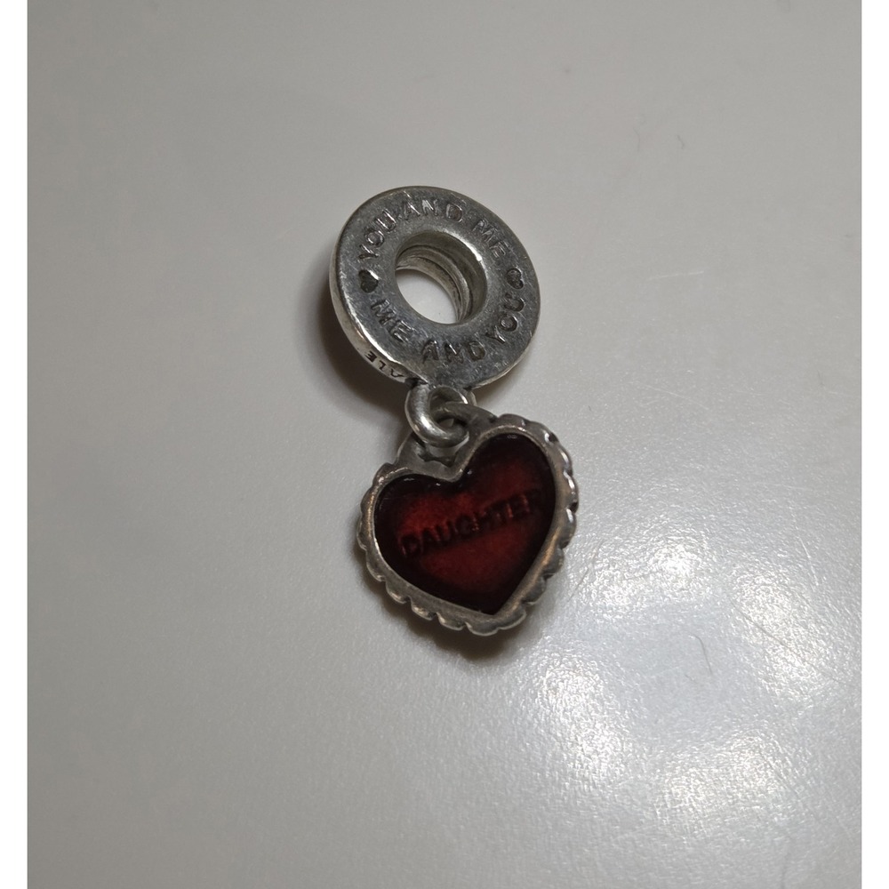 Retired Pandora Sterling Silver Piece of‎ My Heart Daughter Charm 790950